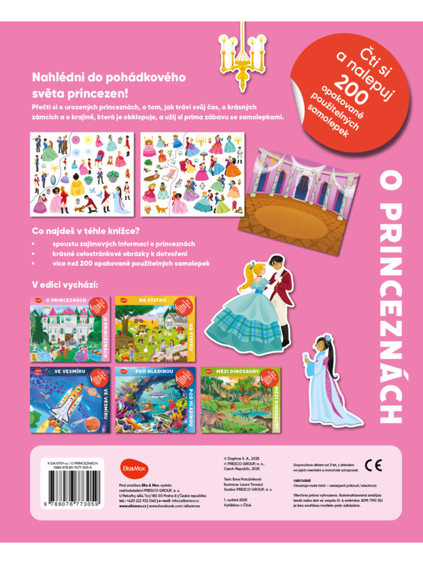 ELLA & MAX Čítaj a lepuj – O PRINCEZNÝCH, kniha so samolepkami