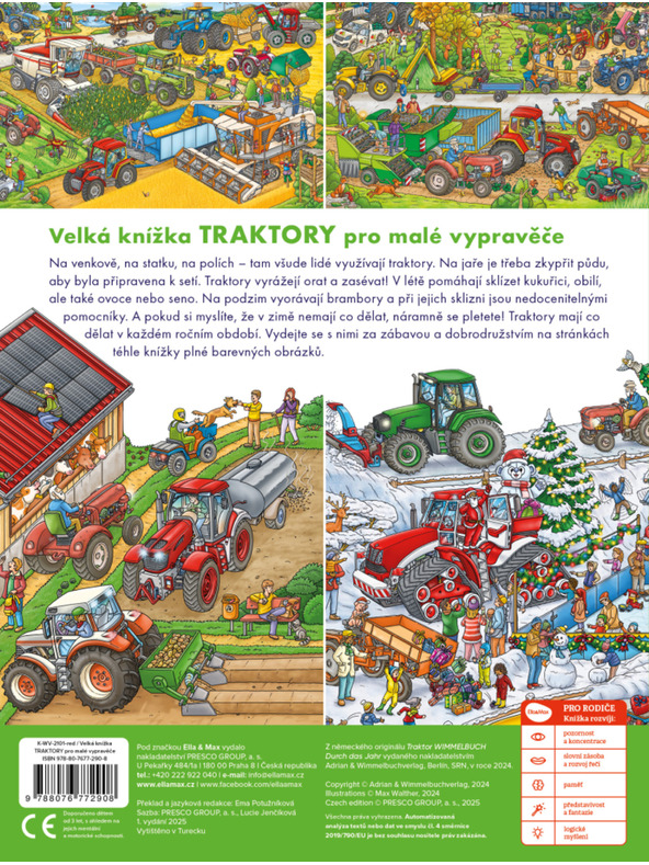 ELLA & MAX Veľká knižka TRAKTORY pre malých rozprávaču