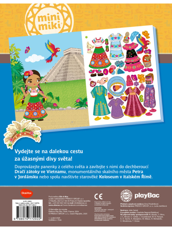 ELLA & MAX Šaty z celého sveta DIVY SVETA – Kniha samolepiek