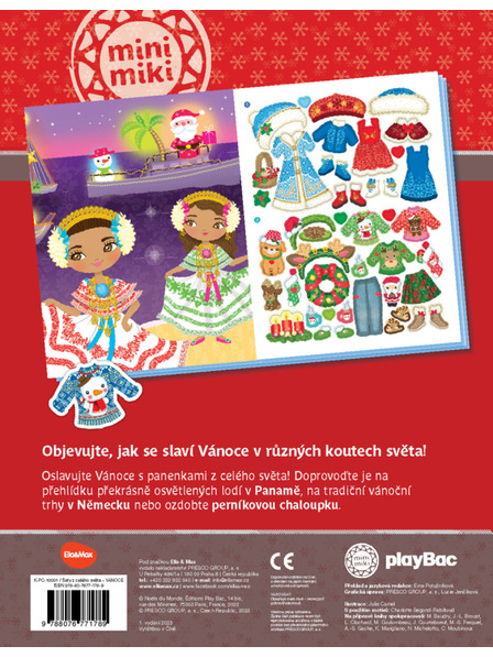 ELLA & MAX Šaty z celého sveta VIANOCE ─ Knižka samolepiek