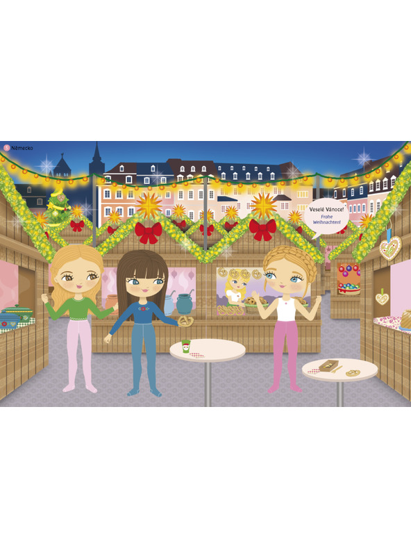 ELLA & MAX Šaty z celého sveta VIANOCE ─ Knižka samolepiek