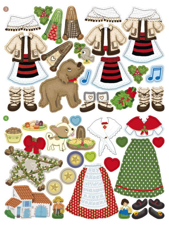 ELLA & MAX Šaty z celého sveta VIANOCE ─ Knižka samolepiek