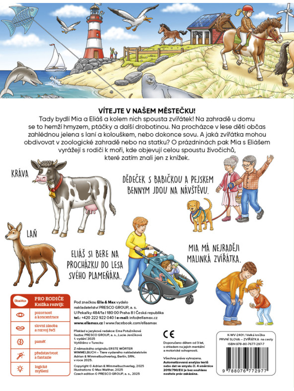 ELLA & MAX Na cesty – Veľká knižka ZVIERATKÁ – PRVÉ SLOVÁ