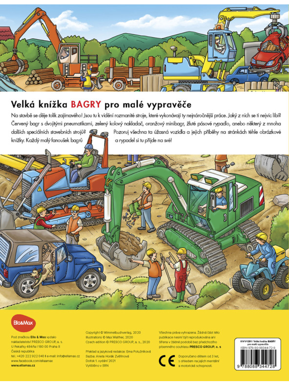 ELLA & MAX Veľká knižka BAGER pre malých vypravovačov