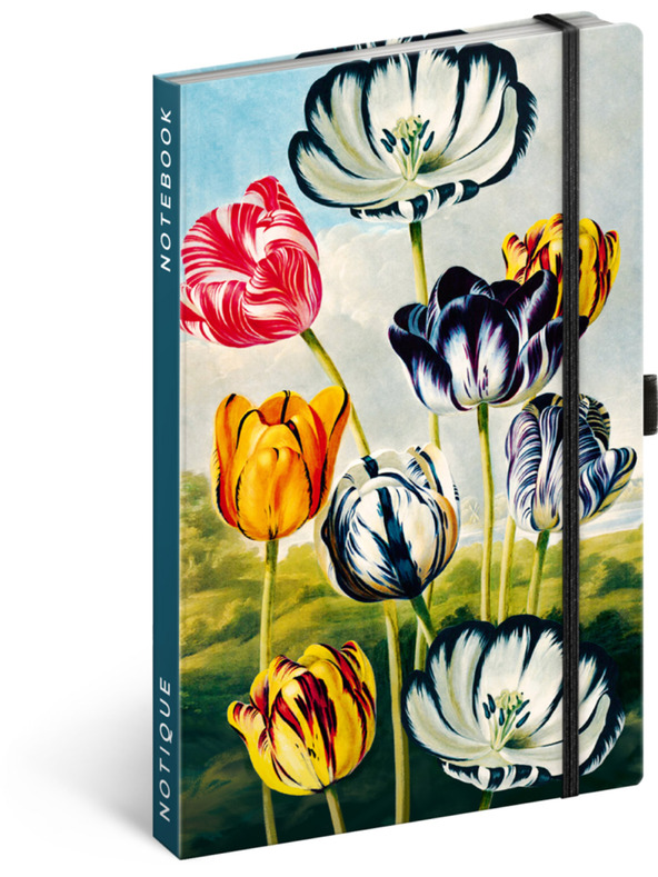 NOTIQUE NOTIQUE Poznámky Tulipány Kateřiny Winterové, linkovaný, 13 x 21 cm
