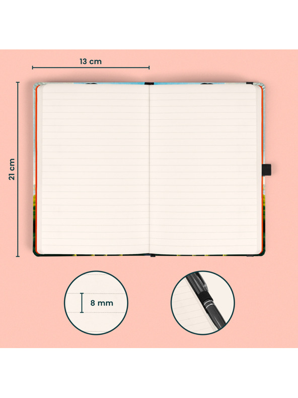 NOTIQUE NOTIQUE Poznámky Tulipány Kateřiny Winterové, linkovaný, 13 x 21 cm