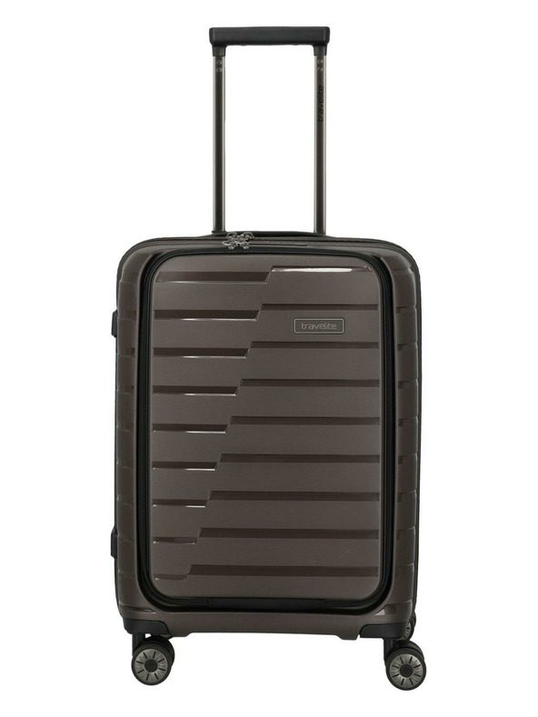 Travelite Cestovný kufor Travelite Air Base 4w S Front pocket Coffee