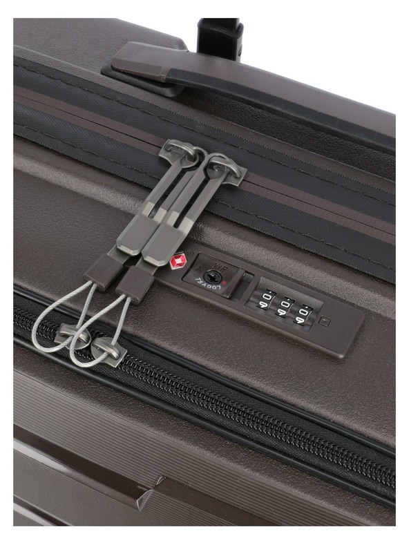 Travelite Cestovný kufor Travelite Air Base 4w S Front pocket Coffee