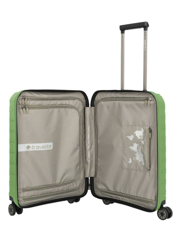 Travelite Sada cestovných kufrov Travelite Mooby S,M,L Front pocket Green