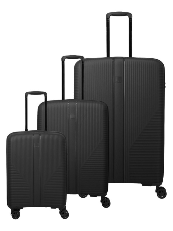 Travelite Sada cestovných kufrov Travelite Air Stripe S,M,L Black