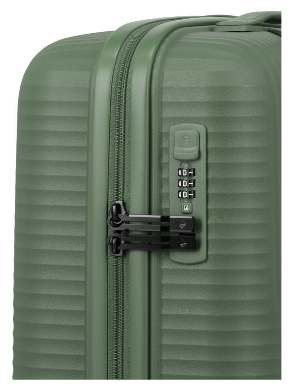 Travelite Sada cestovných kufrov Travelite Air Stripe S,M,L Slim Green