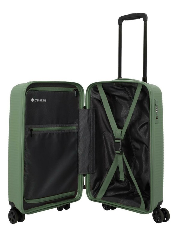 Travelite Sada cestovných kufrov Travelite Air Stripe S,M,L Slim Green