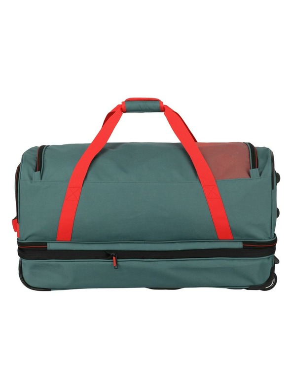 Travelite Cestovná taška Travelite Basics Wheeled duffle L exp Green/orange
