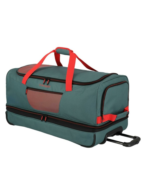 Travelite Cestovná taška Travelite Basics Wheeled duffle L exp Green/orange