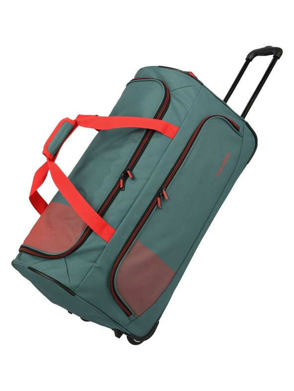 Travelite Cestovná taška Travelite Basics Fresh Wheeled duffle L Green/orange