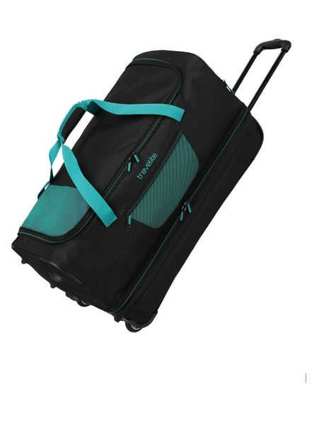 Travelite Cestovná taška Travelite Basics Wheeled duffle L exp Black/petrol