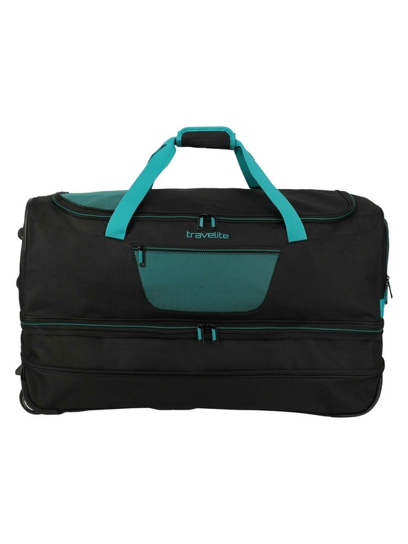 Travelite Cestovná taška Travelite Basics Wheeled duffle L exp Black/petrol