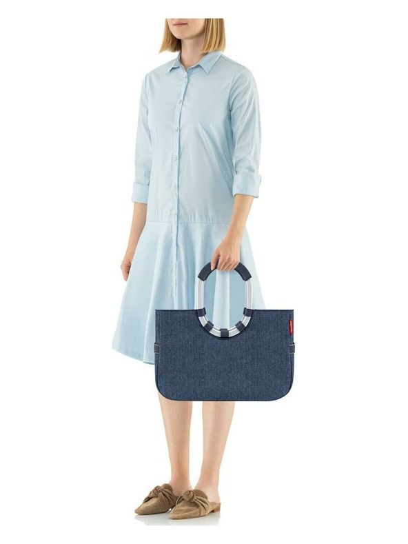 Reisenthel Taška Reisenthel Loopshopper M Herringbone Dark Blue