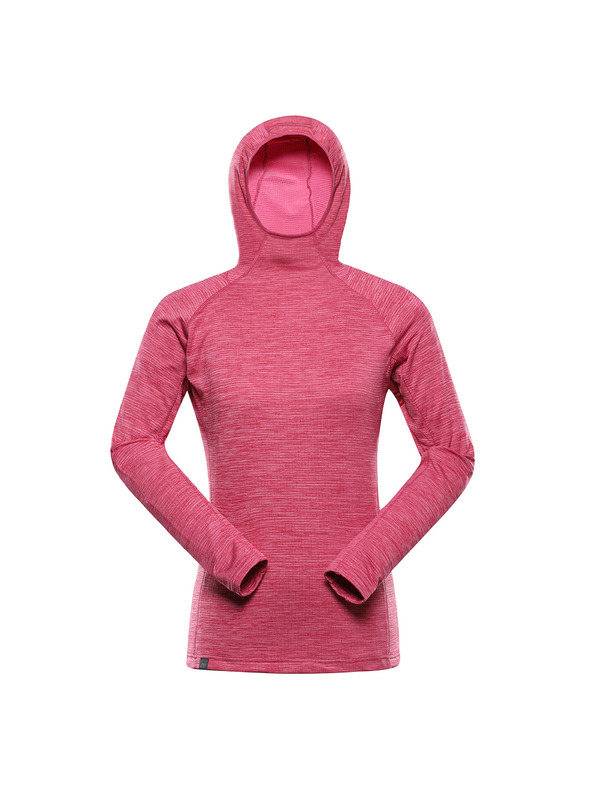 ALPINE PRO Dámska rýchlo schnúca mikina ALPINE PRO ROLTA neon pink