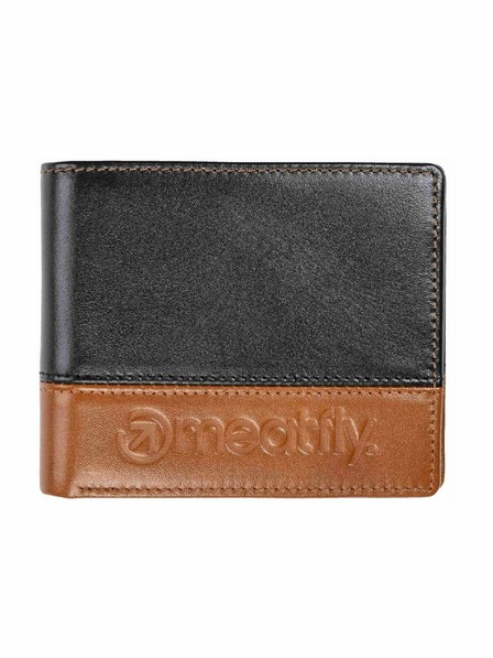 Meatfly Meatfly kožená peňaženka Eddie Premium Black / Oak