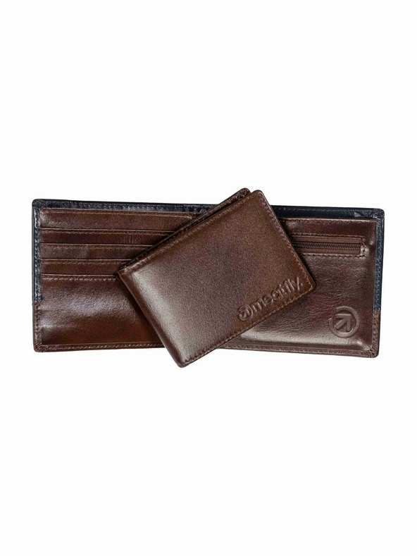 Meatfly Meatfly kožená peňaženka Eddie Premium Navy / Brown