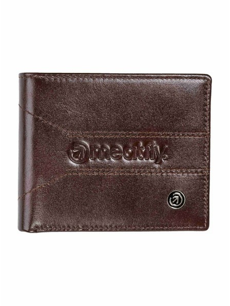 Meatfly Meatfly kožená peňaženka Zac Premium Dark Brown