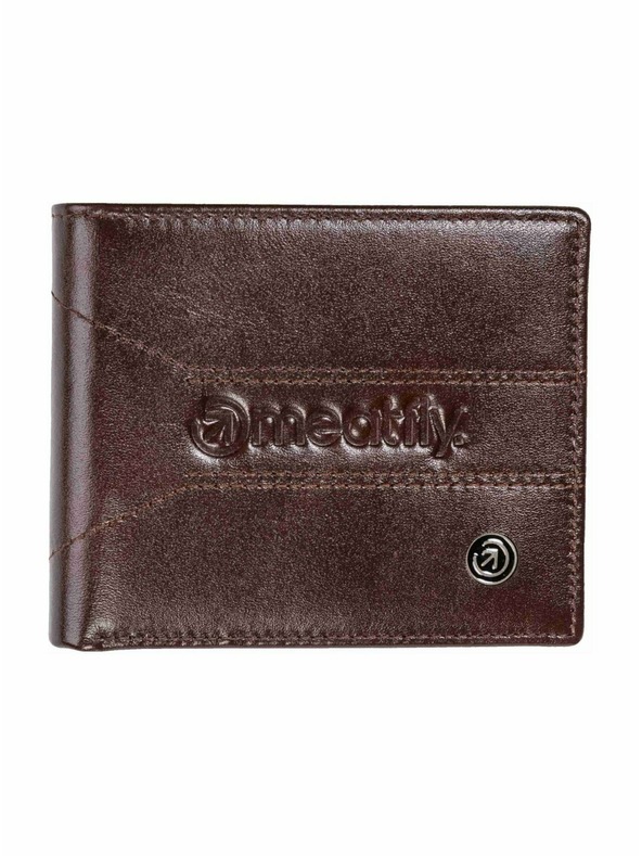 Meatfly Meatfly kožená peňaženka Zac Premium Dark Brown
