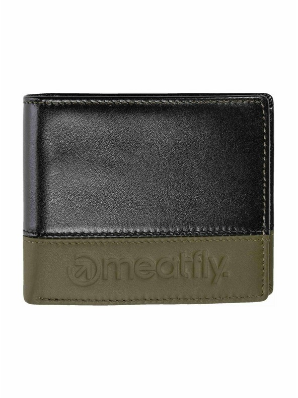 Meatfly Meatfly kožená peňaženka Eddie Premium Olive / Black