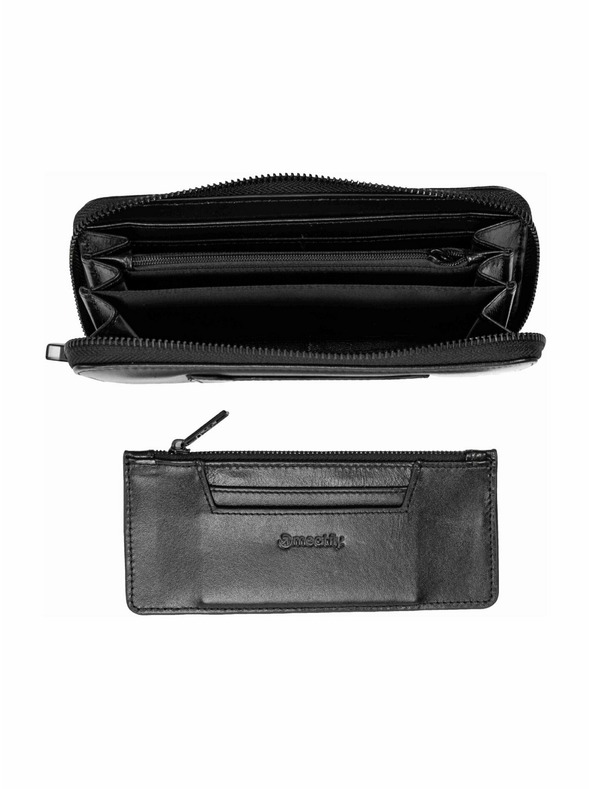 Meatfly Meatfly kožená peňaženka Leila Premium Black