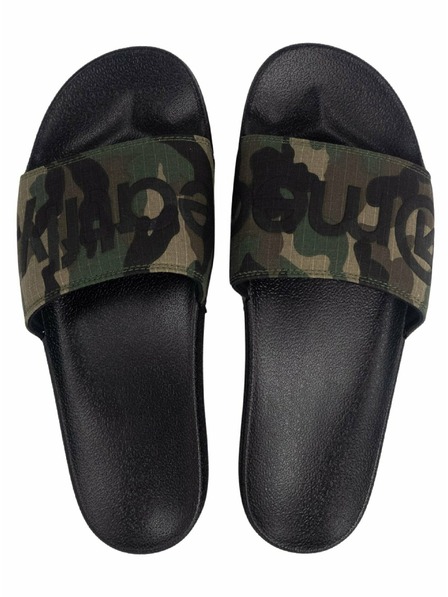 Meatfly Meatfly pánske papuče Hudson Black Camo Ripstop