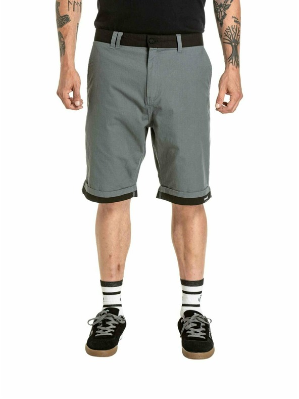 Meatfly Meatfly pánske šortky Barry 2.0 Grey / Black Ripstop