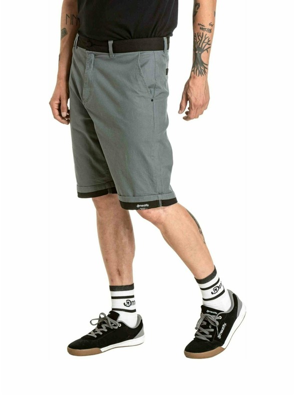 Meatfly Meatfly pánske šortky Barry 2.0 Grey / Black Ripstop