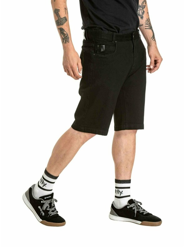 Meatfly Meatfly pánske šortky Just 2.0 Denim Black
