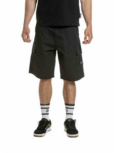 Meatfly Meatfly pánske šortky Syndrom Black Ripstop