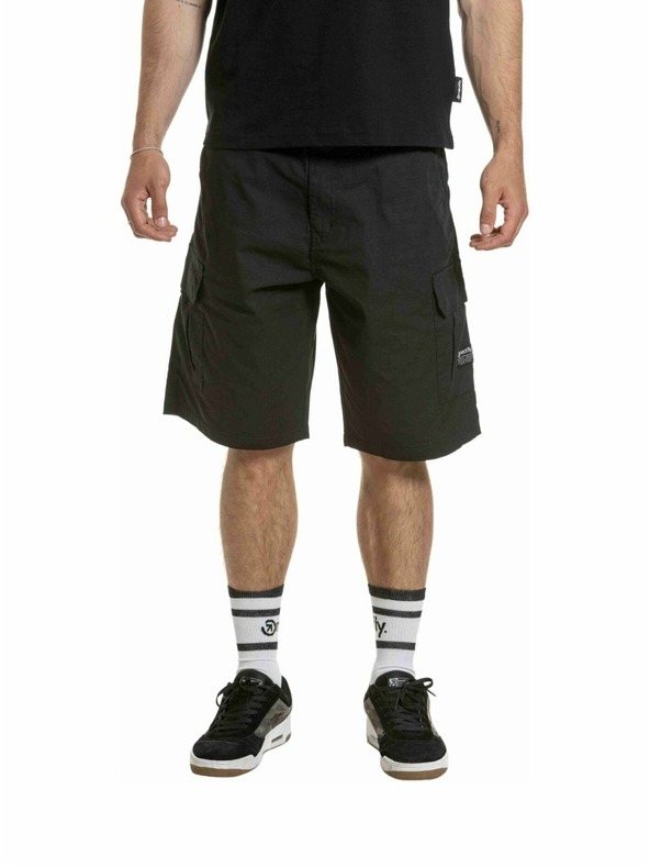 Meatfly Meatfly pánske šortky Syndrom Black Ripstop