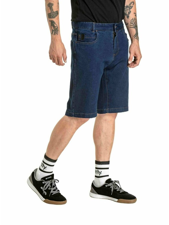 Meatfly Meatfly pánske šortky Just 2.0 Denim Rinse Wash