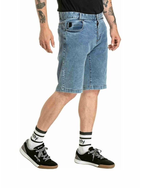 Meatfly Meatfly pánske šortky Just 2.0 Denim Dirty Washed