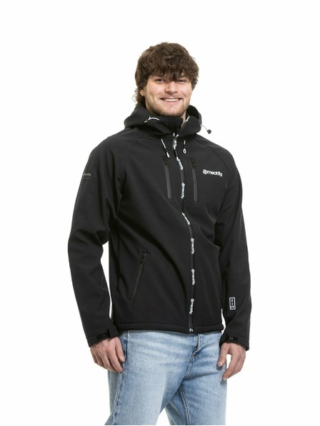 Meatfly Meatfly pánska softshell bunda Rasmussen Black