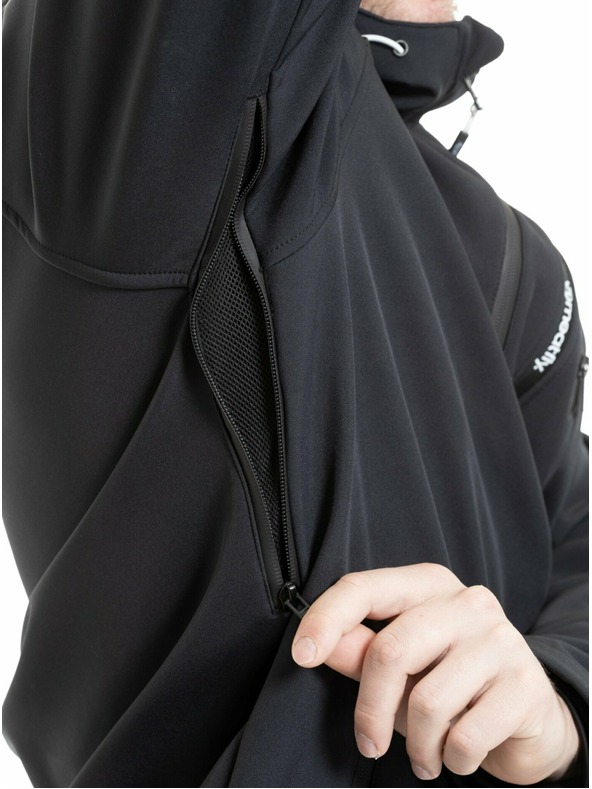 Meatfly Meatfly pánska softshell bunda Rasmussen Black