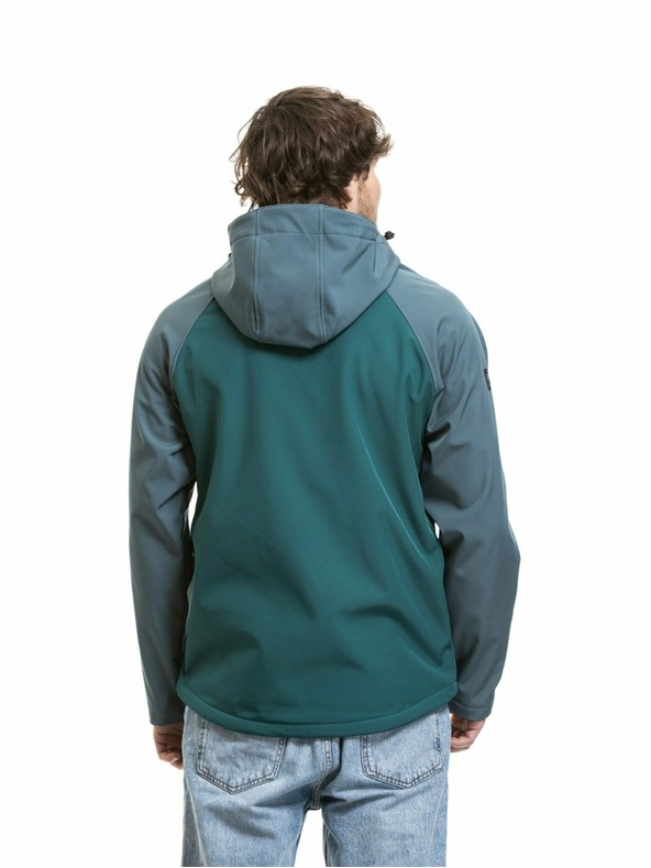 Meatfly Meatfly pánska softshell bunda Rasmussen Botanical / Blue Sea