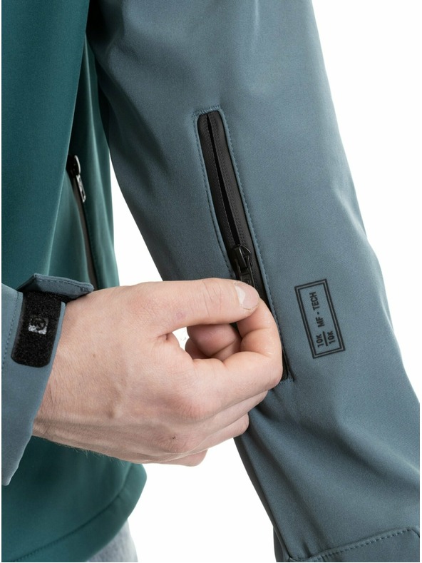 Meatfly Meatfly pánska softshell bunda Rasmussen Botanical / Blue Sea