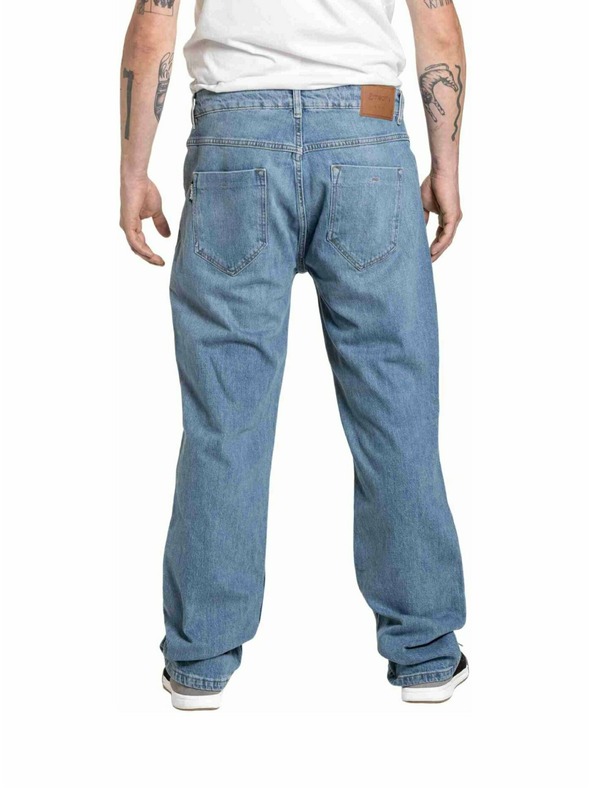 Meatfly Meatfly pánske rifle Justyn Reborn Dirty Washed Denim