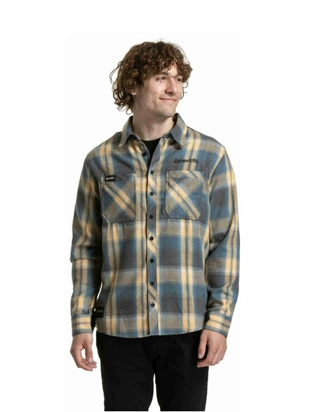 Meatfly Meatfly pánska košeľa Kurt Cream / Blue