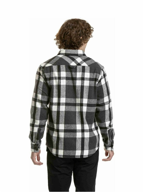 Meatfly Meatfly pánska košeľa Woody Premium Black