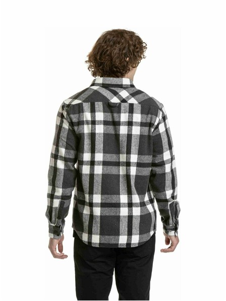 Meatfly Meatfly pánska košeľa Woody Premium Black