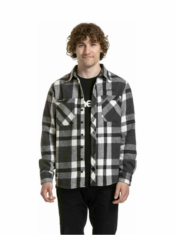 Meatfly Meatfly pánska košeľa Woody Premium Black