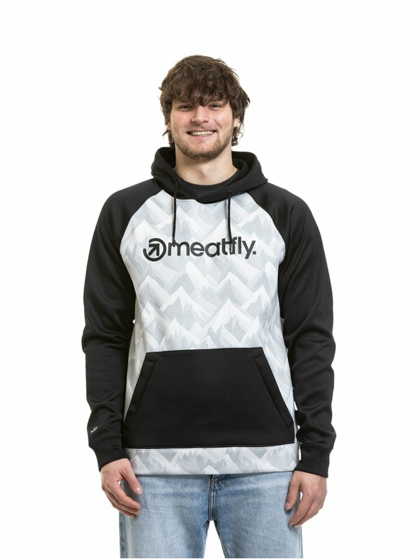 Meatfly Meatfly pánska technická mikina Gravel White Mountains