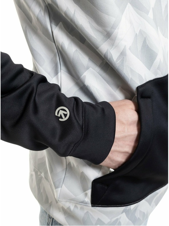 Meatfly Meatfly pánska technická mikina Gravel White Mountains