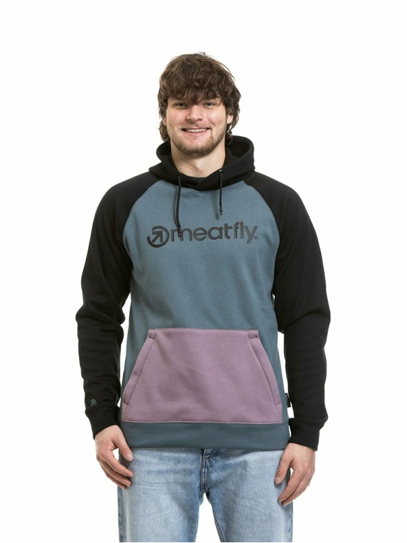 Meatfly Meatfly pánska technická mikina Gravel Orchid / Blue Sea