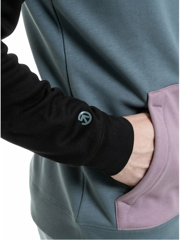 Meatfly Meatfly pánska technická mikina Gravel Orchid / Blue Sea